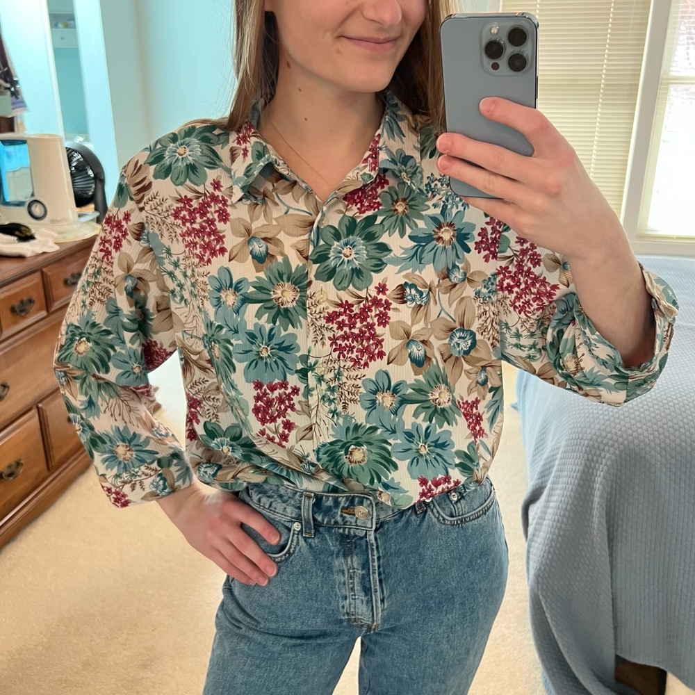 Vintage Cottagecore Button Down - image 1